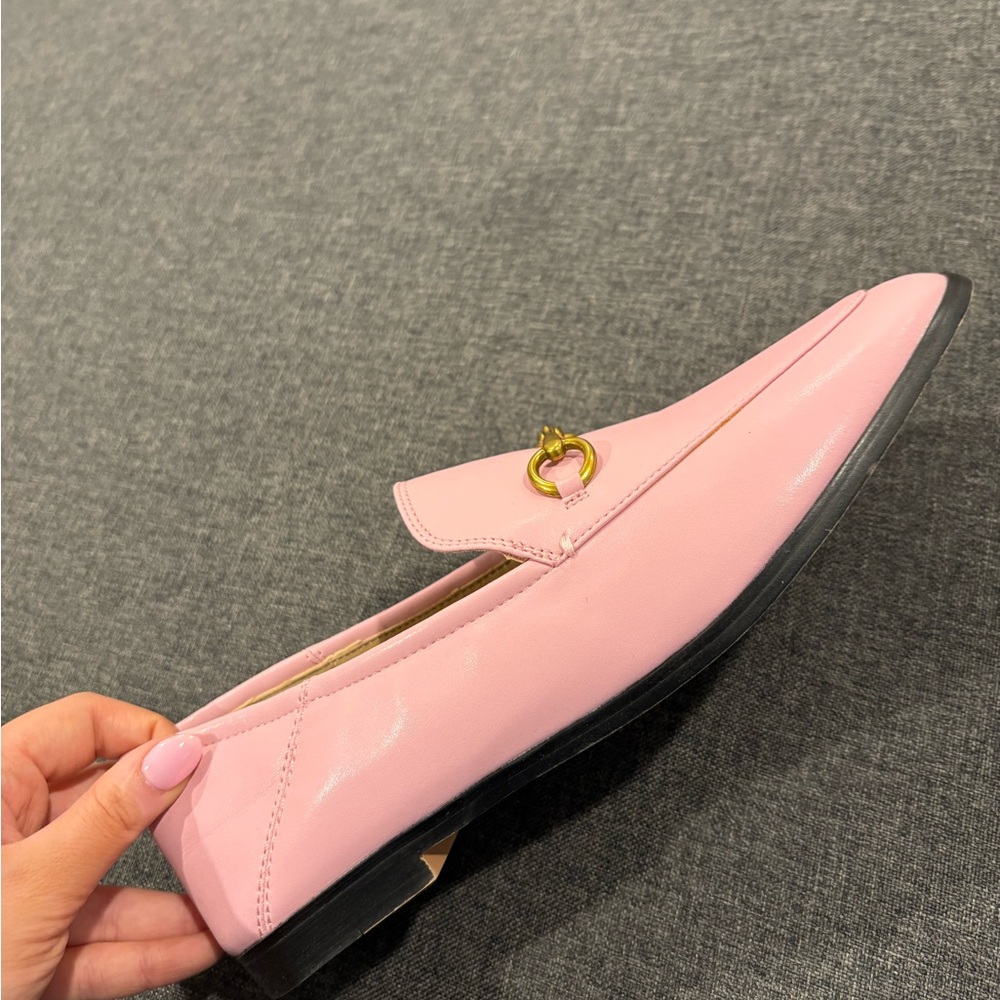 Pink Women's Leather Horsebit Loafers - Picture 3 of 3